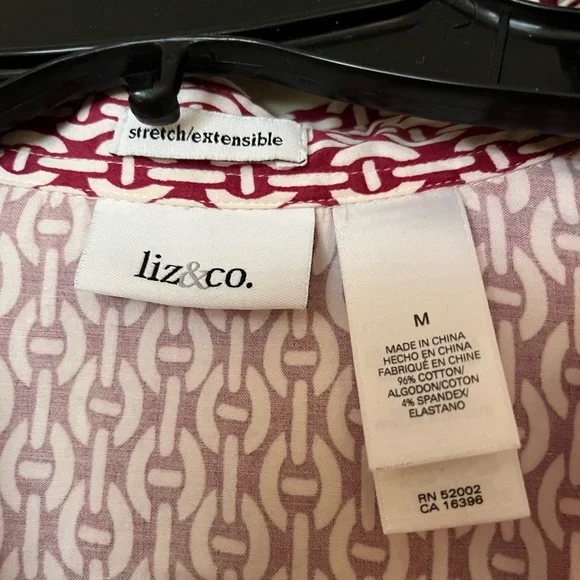 Fall Style! Liz & Co patterned blouse - Picture 2 of 5